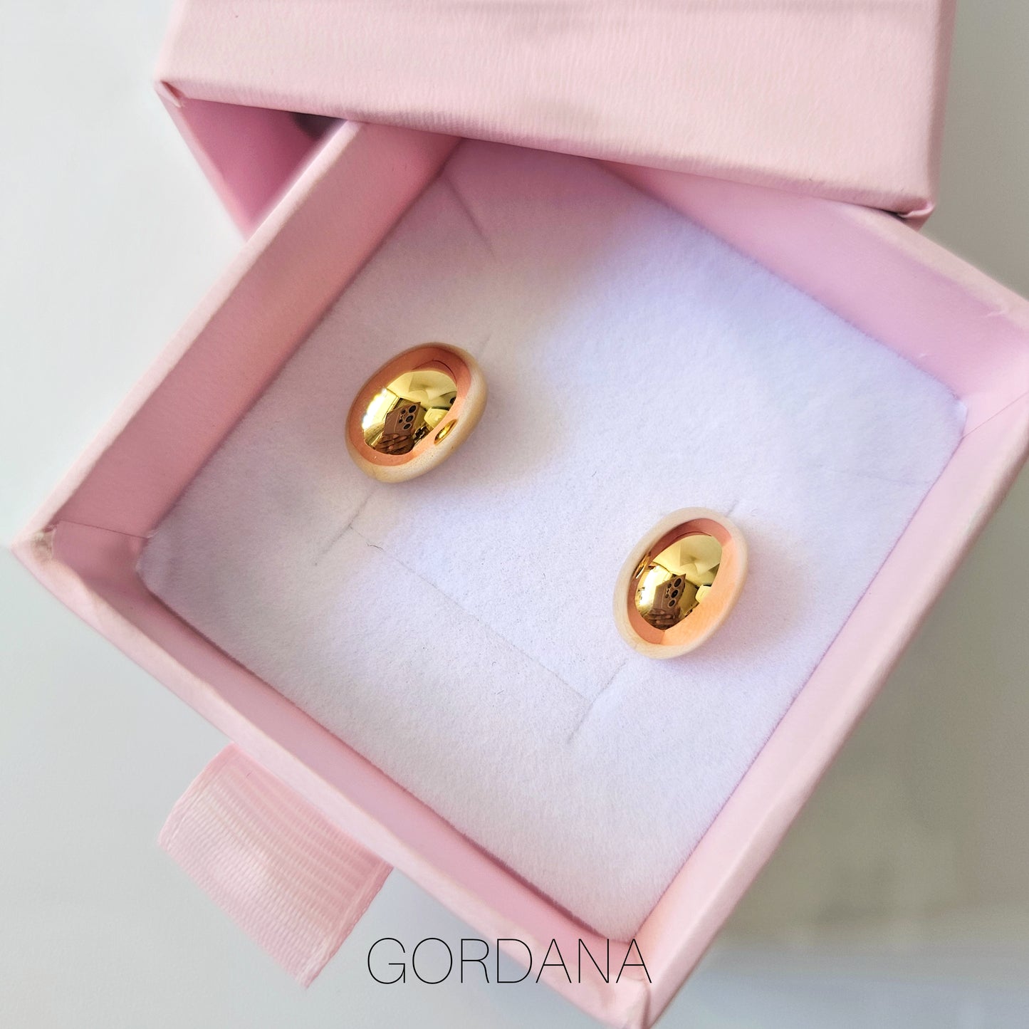 Cute bean stainless steel earrings