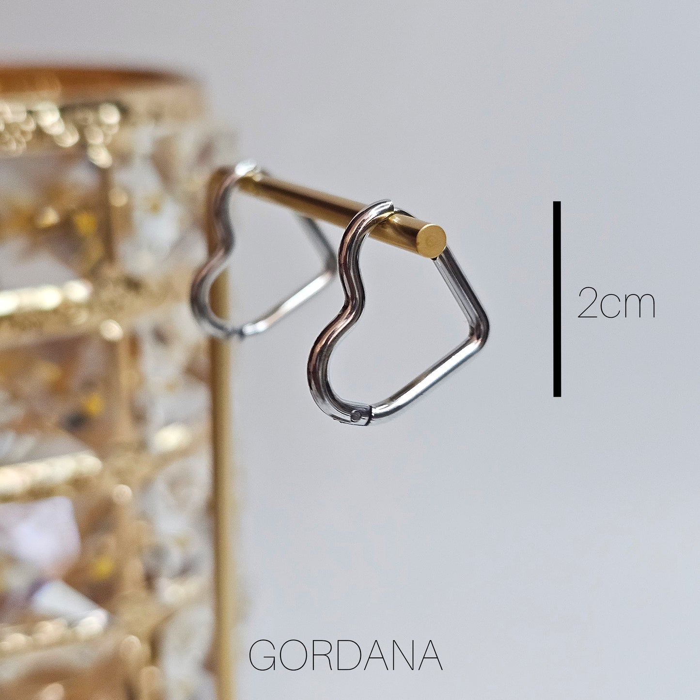 Stainless steel heart hoops