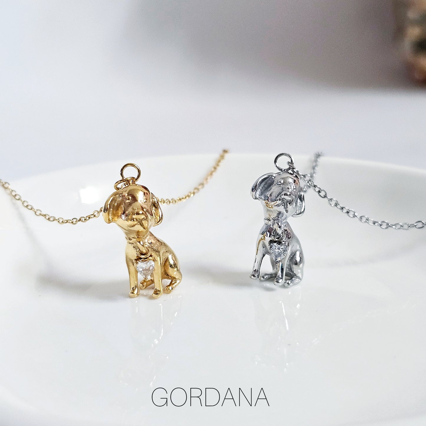 Dog stainless steel pendant chain necklace