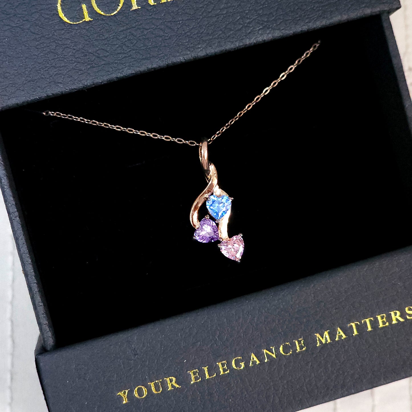 Silver Necklace - Rose Gold plated