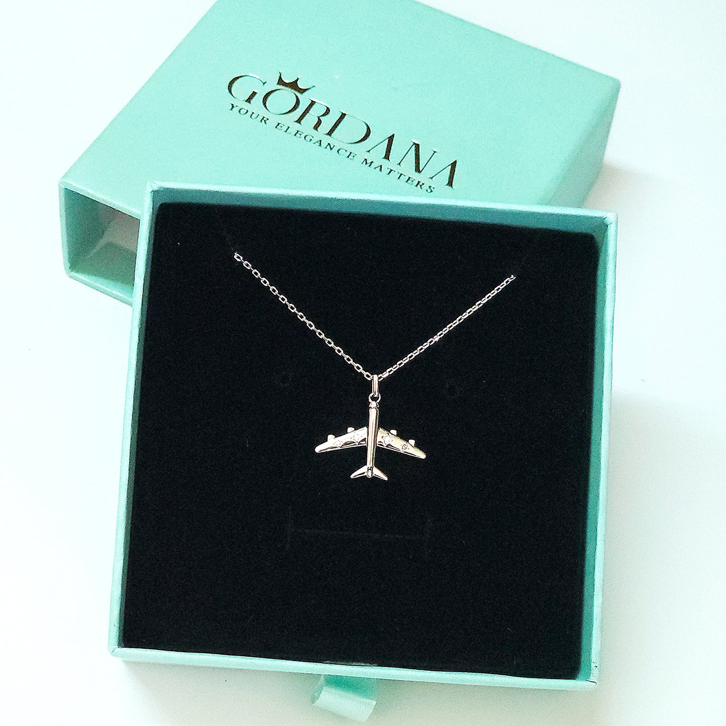 Airplane Silver Necklace