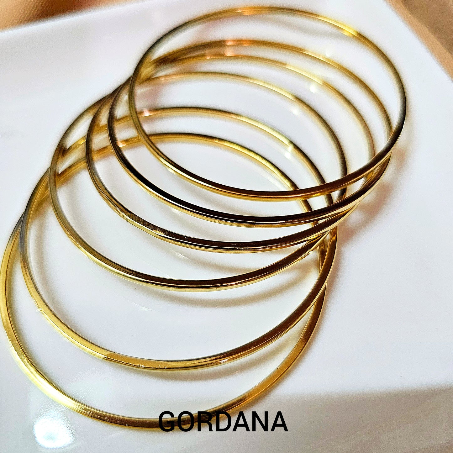 6pcs Gold Bangles