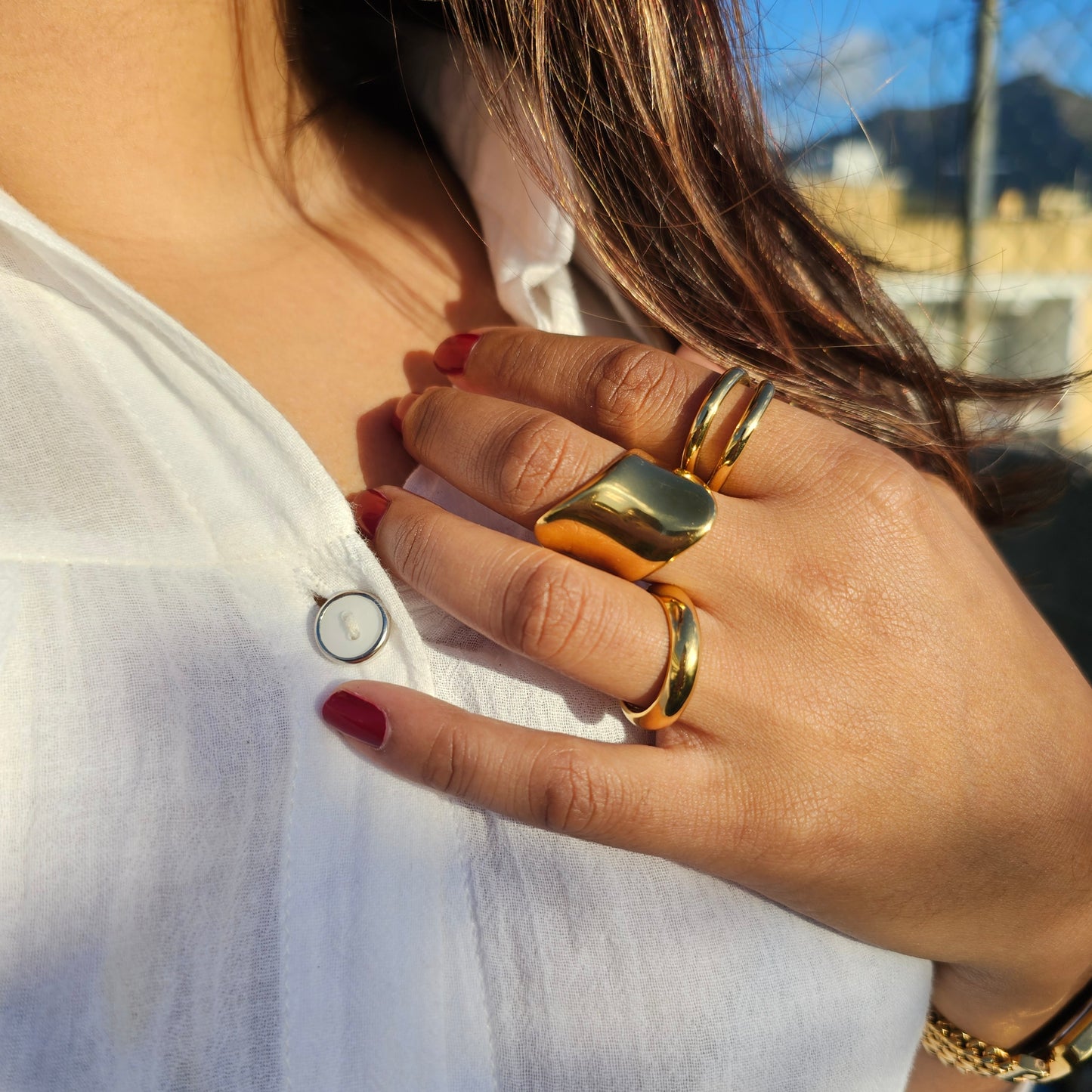 Isabella stainless steel ring