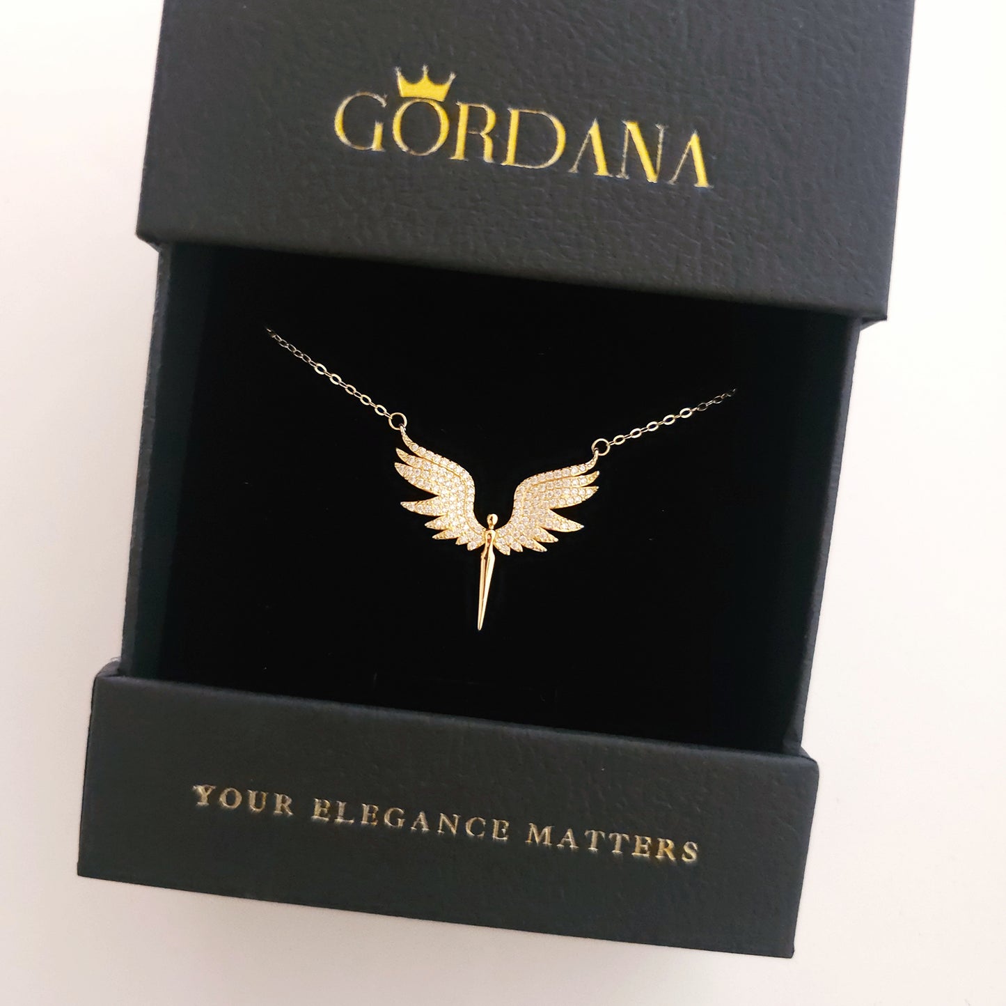 Angel Wings Necklace - S925 sterling silver with Gold plating