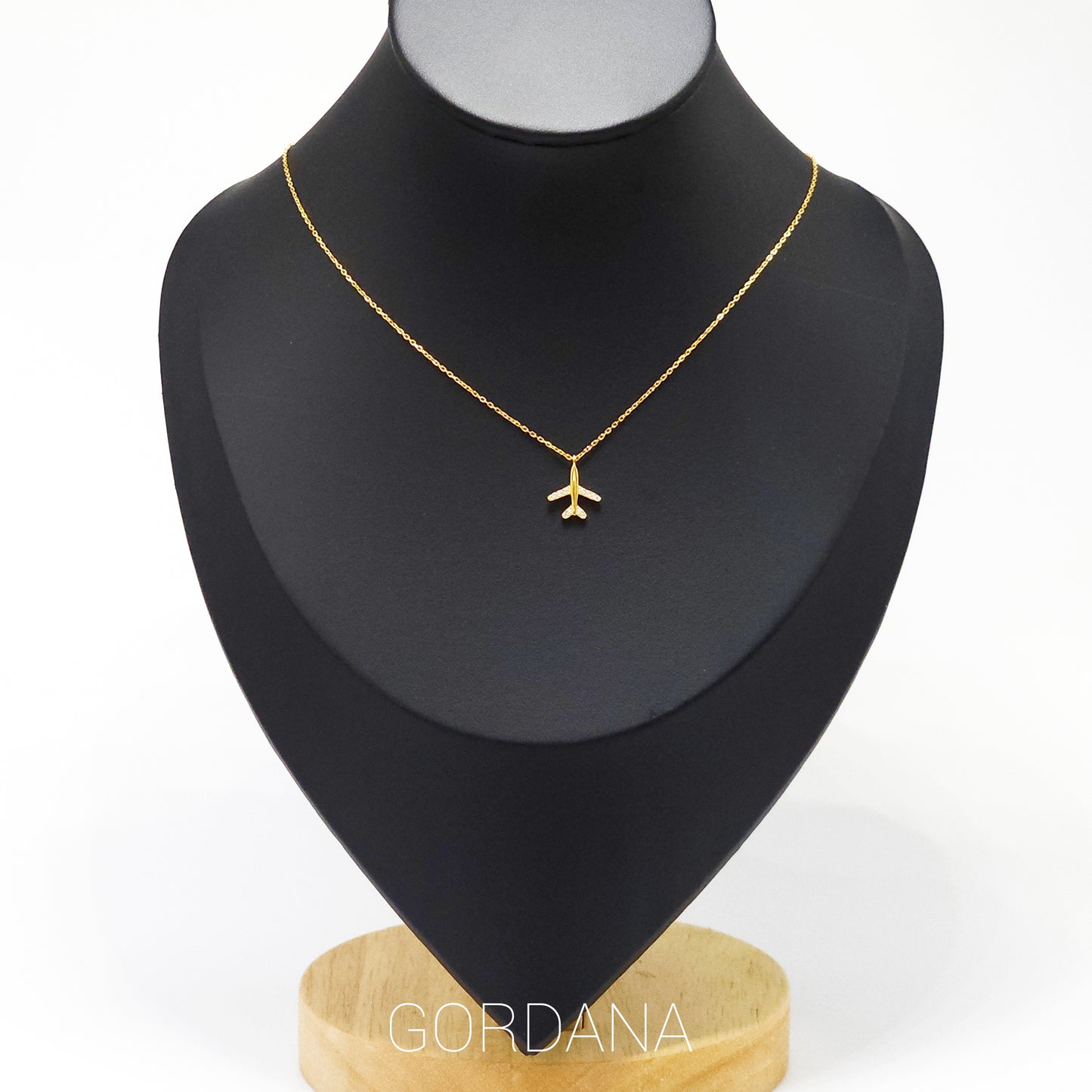 Airplane Necklace - Gold