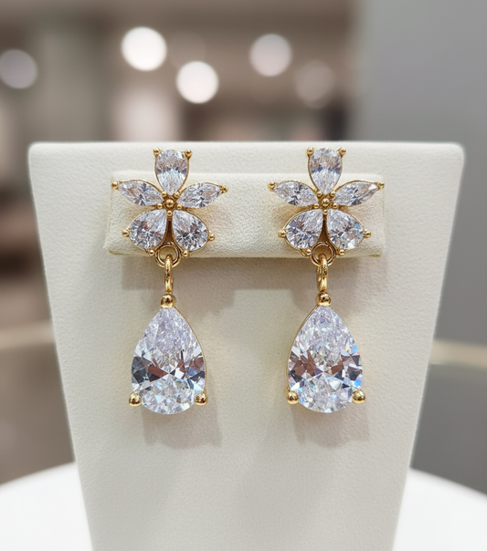 Flower Earrings - stainless steel