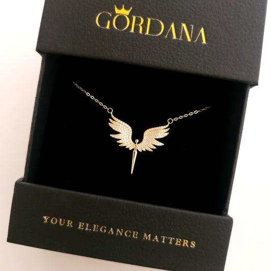 Angel Wings Necklace - Gold