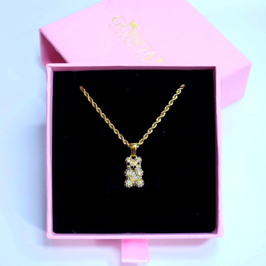 Bling Teddy Necklace