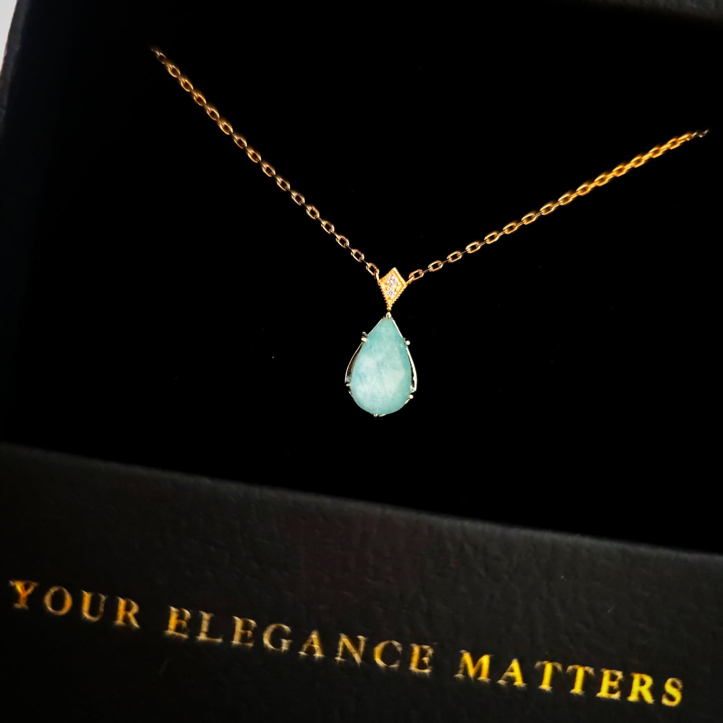 Amazonite - Natural stone Pendent Necklace