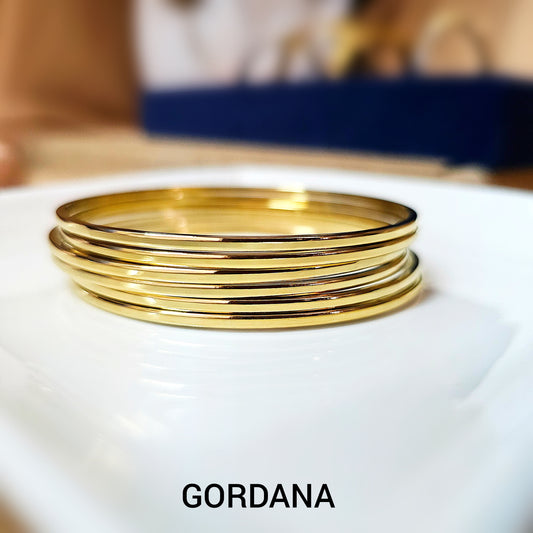 6pcs Gold Bangles