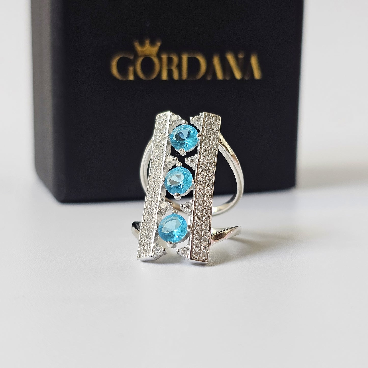 Sky Blue Silver ring