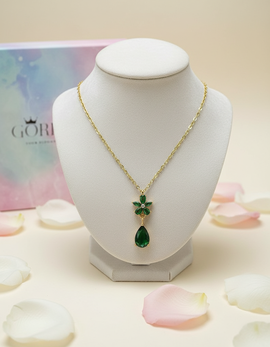 Green Flower Necklace